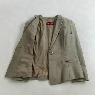 マックスマーラ(Max Mara)の美品　マックスマーラスタジオ　テーラードジャケット　ウール　シルク(テーラードジャケット)