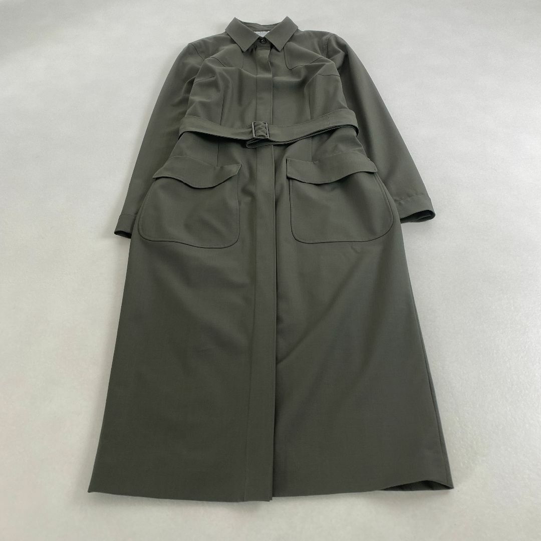Max Mara - マックスマーラ　トレンチコート　Maxmara　白タグ　ベルト　カーキ　40