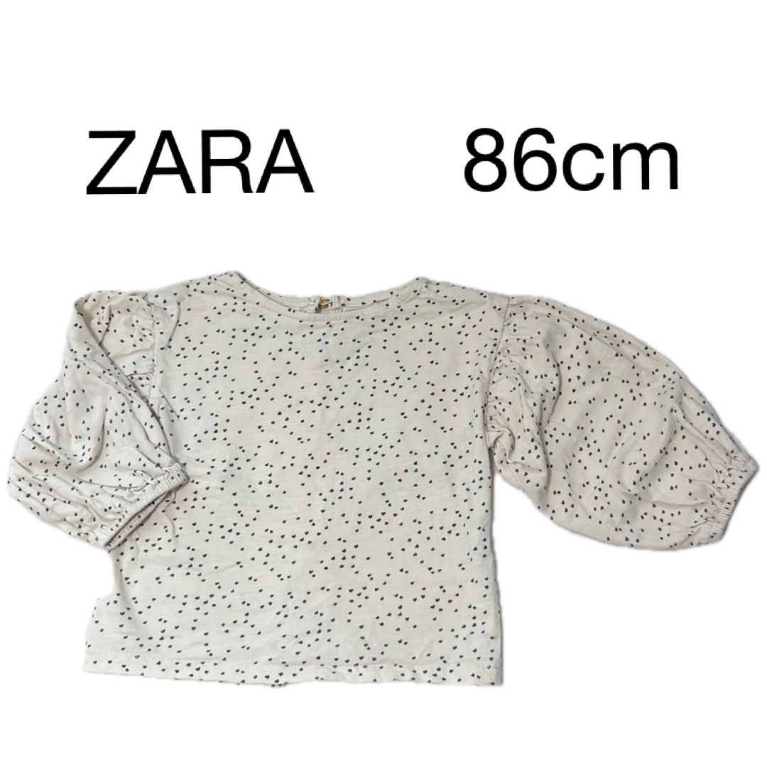 ZARA KIDS(ザラキッズ)のZARA ハート柄トップス 86cm キッズ/ベビー/マタニティのベビー服(~85cm)(シャツ/カットソー)の商品写真