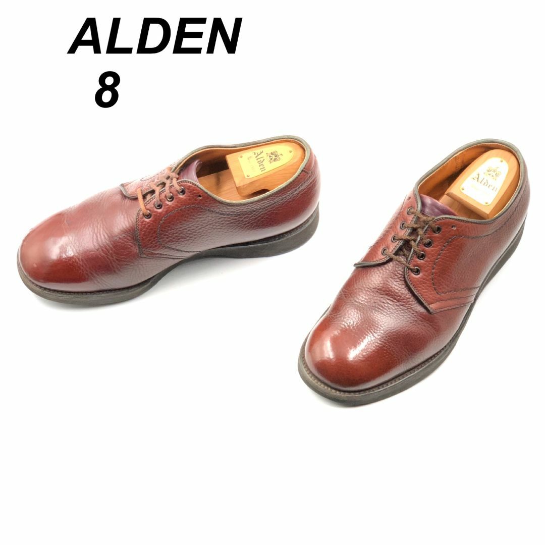 ALDEN オールデン 8 312 プレーントゥ 外羽根 茶 シボ革 ALDEN オールデン 8 312 プレーントゥ 外羽根 茶 シボ革