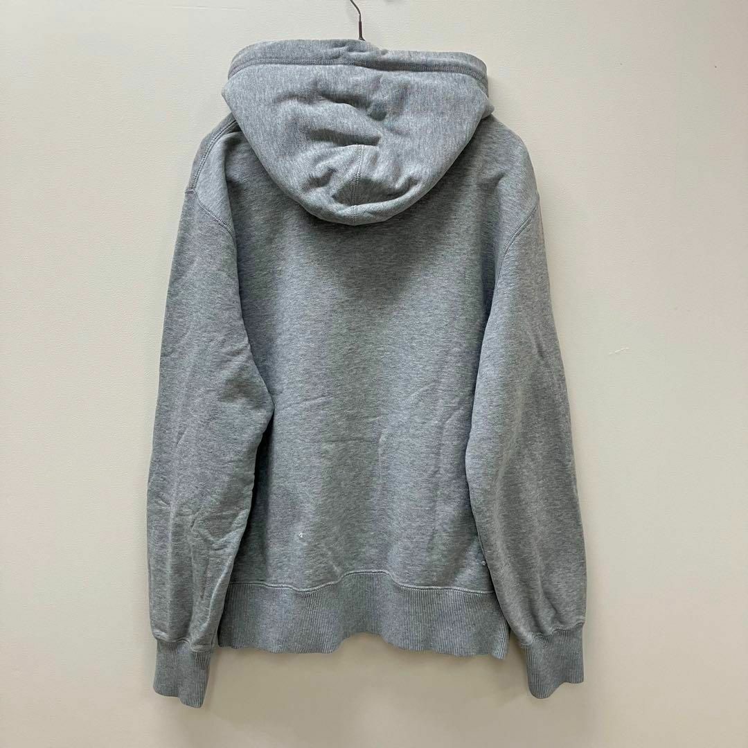 【美品】古着 ナイキ ワッペン刺繍 ビッグロゴ スウェット パーカー グレー L 【美品】古着 ナイキ ワッペン刺繍 ビッグロゴ スウェット パーカー グレー L