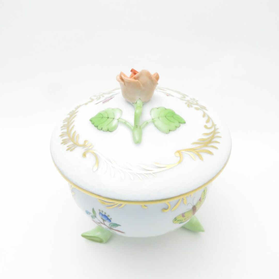 Herend - 美品 Herend ヘレンド 小物入れ 脚付きボンボン入れ Herend - 美品 Herend ヘレンド 小物入れ 脚付きボンボン入れ