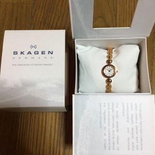 スカーゲン(SKAGEN)のスカーゲン ゴールド 新品未使用 時計 レデイース (腕時計)