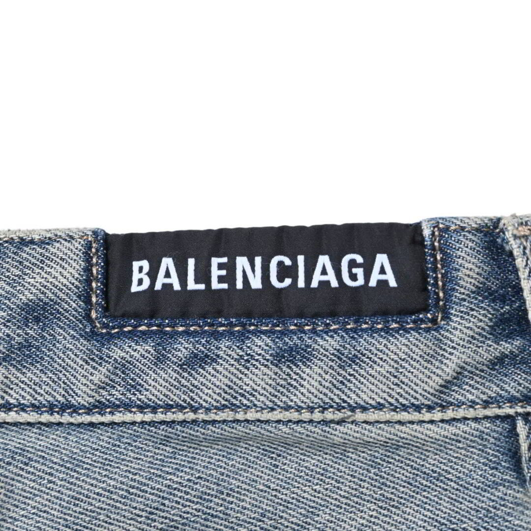 BALENCIAGA - BALENCIAGA ダメージ バギー デニム ハーフ パンツ BALENCIAGA - BALENCIAGA ダメージ バギー デニム ハーフ パンツ