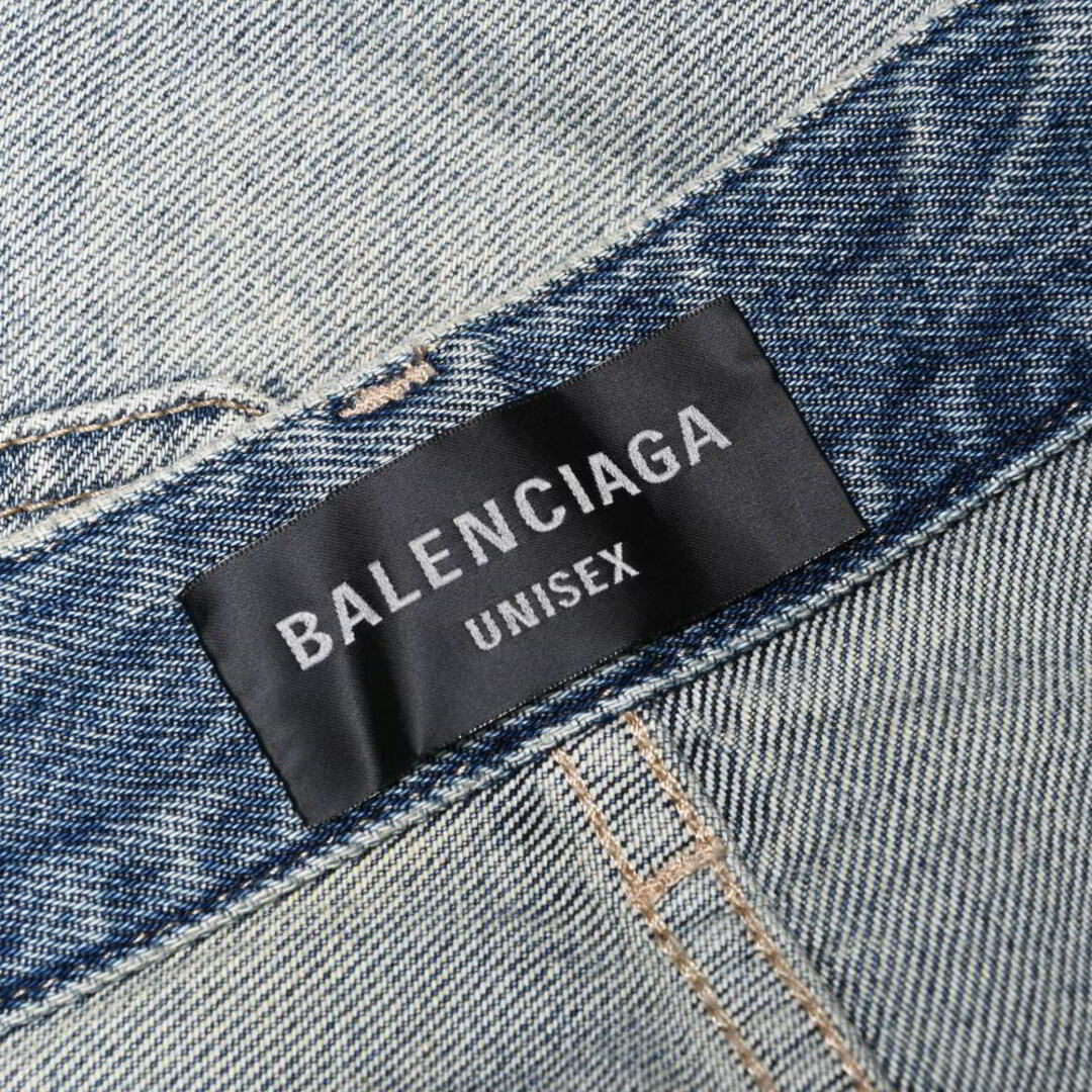 BALENCIAGA - BALENCIAGA ダメージ バギー デニム ハーフ パンツ BALENCIAGA - BALENCIAGA ダメージ バギー デニム ハーフ パンツ