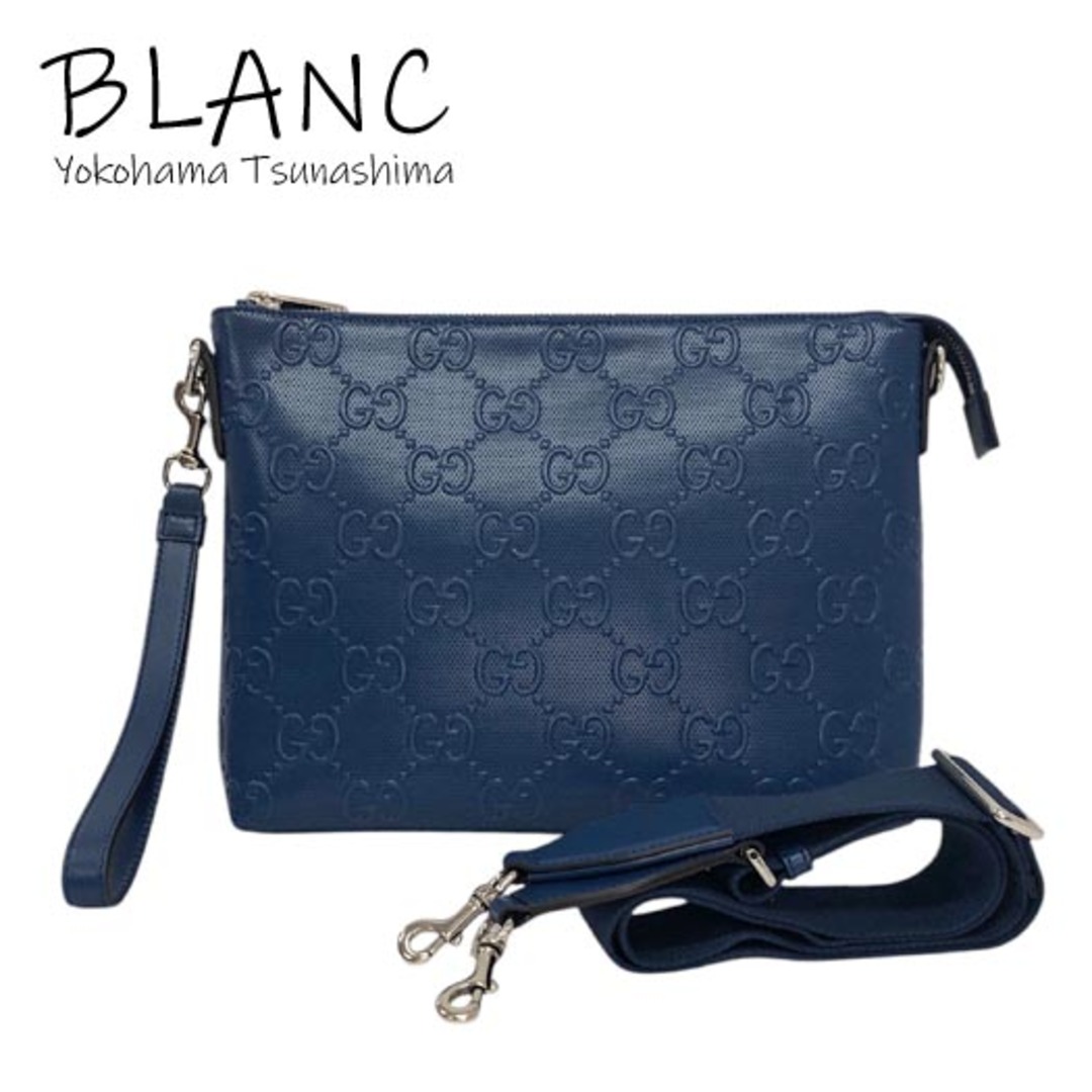 GUCCI GG エンボスレザー メッセンジャーバッグ ショルダーバッグ GUCCI GG エンボスレザー メッセンジャーバッグ ショルダーバッグ