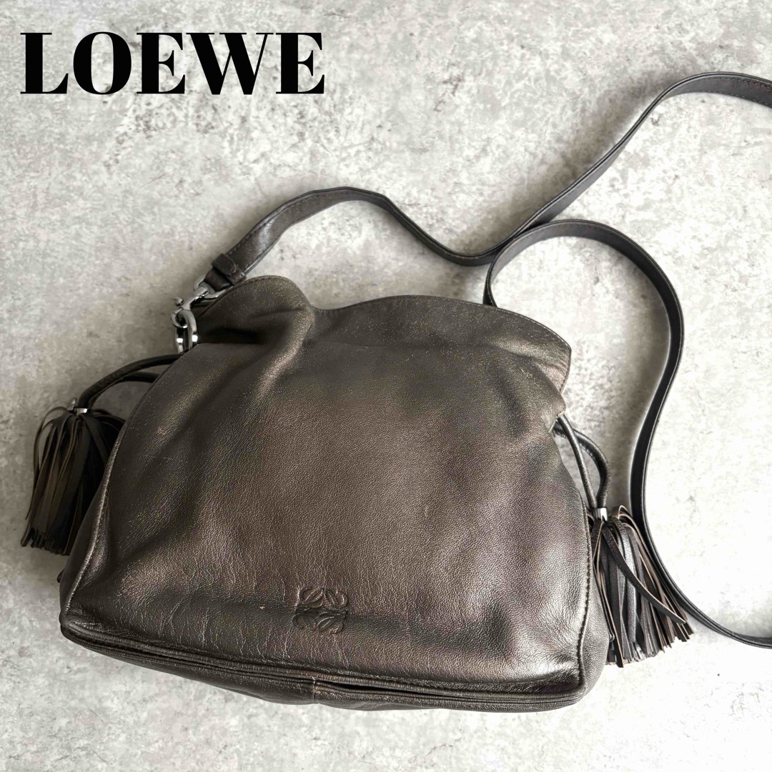 LOEWE - 【極美品】LOEWE フラメンコ フリンジ ナッパ LOEWE - 【極美品】LOEWE フラメンコ フリンジ ナッパ
