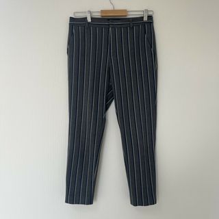 【INDIVI】インディヴィ　グレー系　38　スリムパンツ　スラックス　ストライプ　カジュアル(その他)