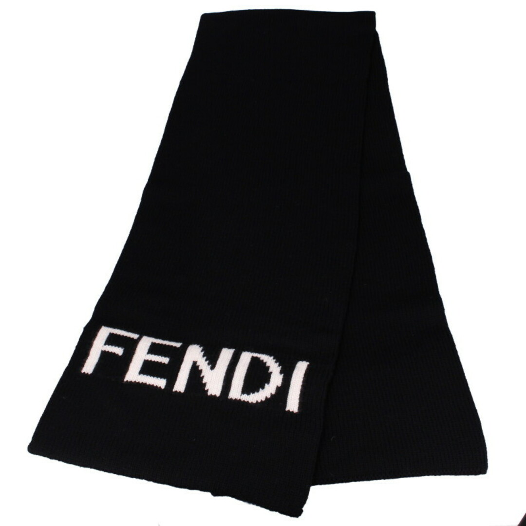 FENDI - フェンディ FXS124 AI4F ロゴウールマフラー メンズの FENDI - フェンディ FXS124 AI4F ロゴウールマフラー メンズの