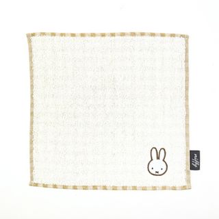 ミッフィー(miffy)のミッフィー miffy ガーゼギンガムハンカチ (ベージュ) ベビー(タオルケット)