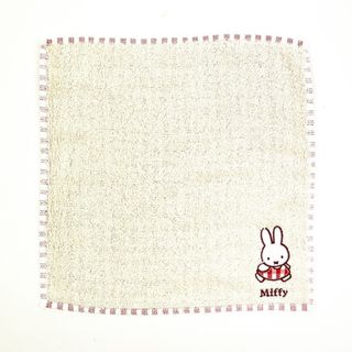 ミッフィー(miffy)のミッフィー miffy ワッペンタオルハンカチ (レッド) ギンガムシリーズ(タオルケット)