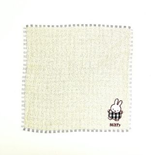 ミッフィー(miffy)のミッフィー miffy ワッペンタオルハンカチ (グレー) ギンガムシリーズ(タオルケット)