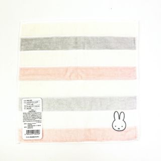 ミッフィー(miffy)のミッフィー miffy ハンカチ (ババロア) パステルボーダー(タオルケット)