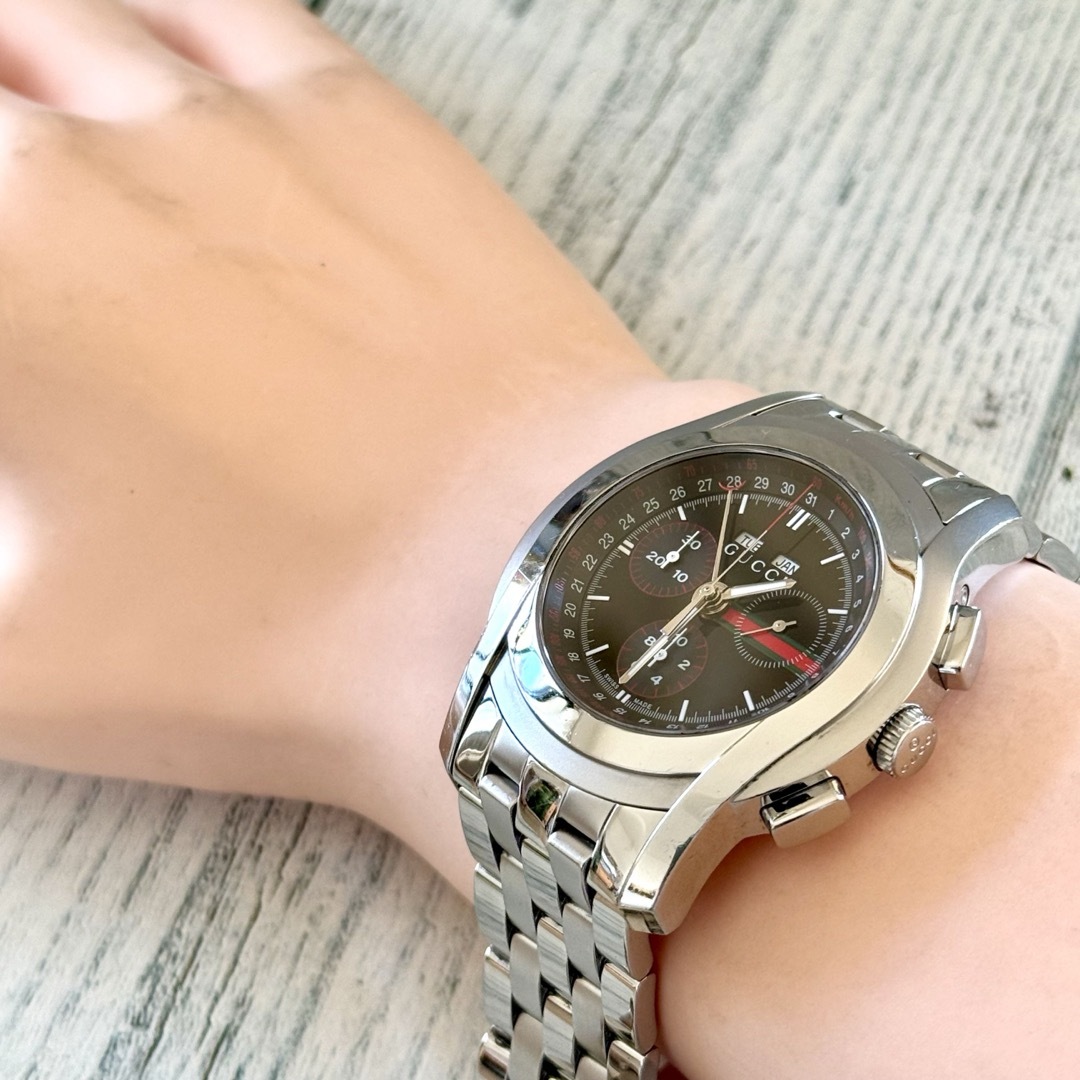 GUCCI - 【電池交換済】グッチ GUCCI 腕時計 5500 クロノグラフ GUCCI - 【電池交換済】グッチ GUCCI 腕時計 5500 クロノグラフ