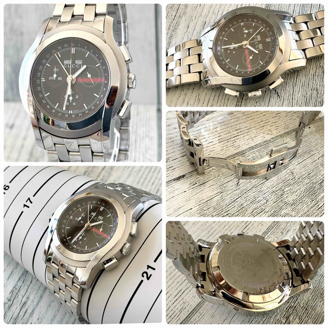 GUCCI - 【電池交換済】グッチ GUCCI 腕時計 5500 クロノグラフ GUCCI - 【電池交換済】グッチ GUCCI 腕時計 5500 クロノグラフ
