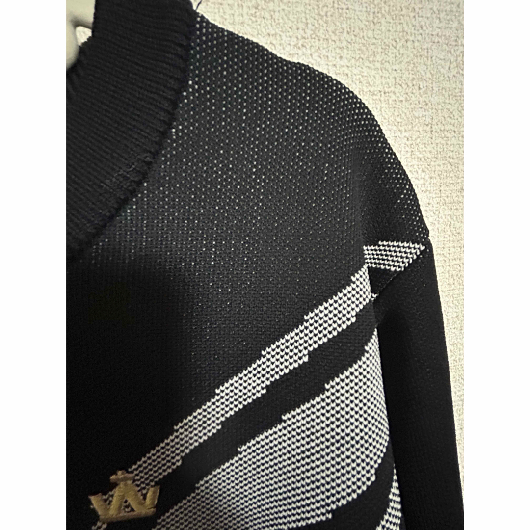 PEARLY GATES パーリーゲイツ ニットセーター 刺繍 ブラック PEARLY GATES パーリーゲイツ ニットセーター 刺繍 ブラック