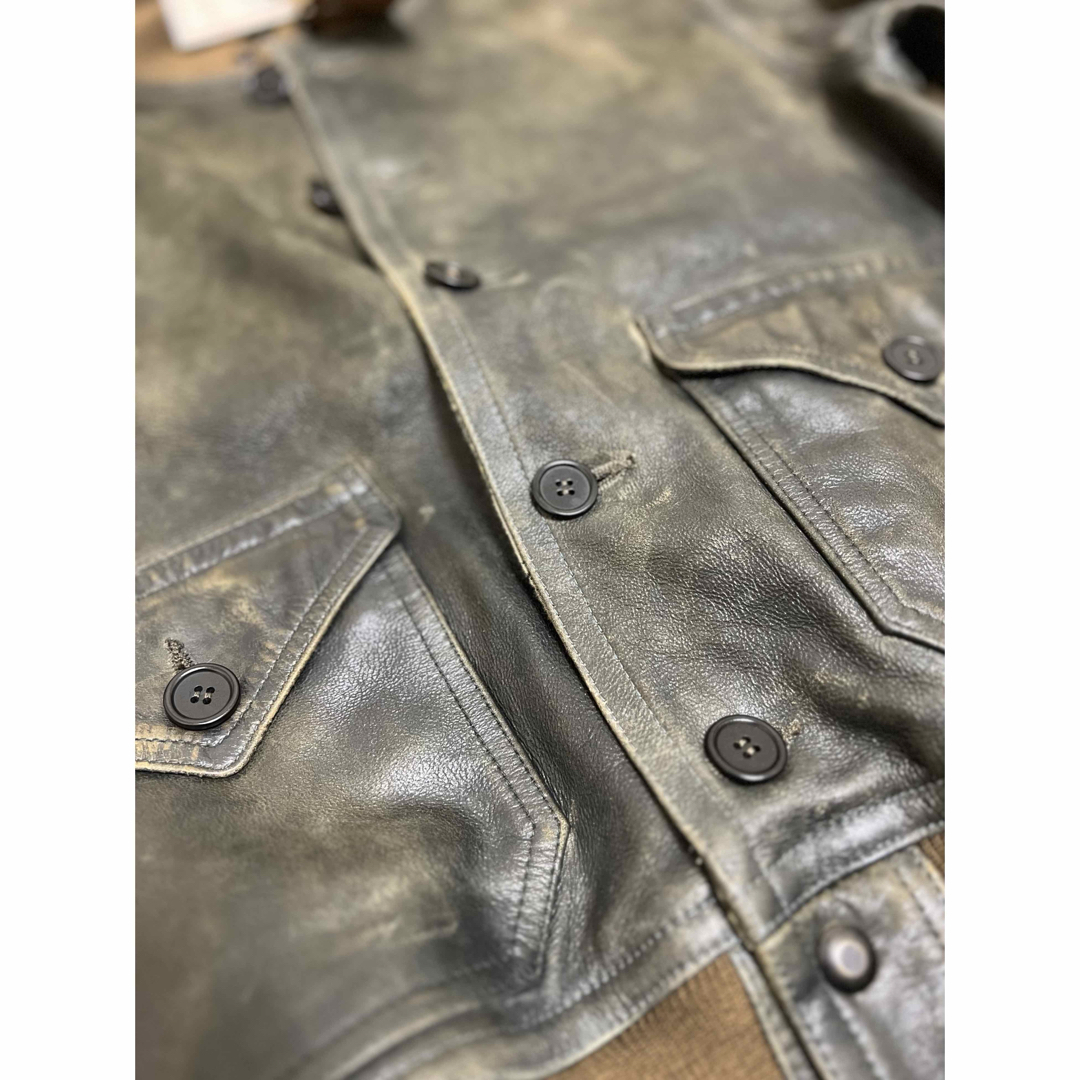 RRL - 【24AW】RRLインディゴ レザー ボンバージャケットサイズ RRL - 【24AW】RRLインディゴ レザー ボンバージャケットサイズ