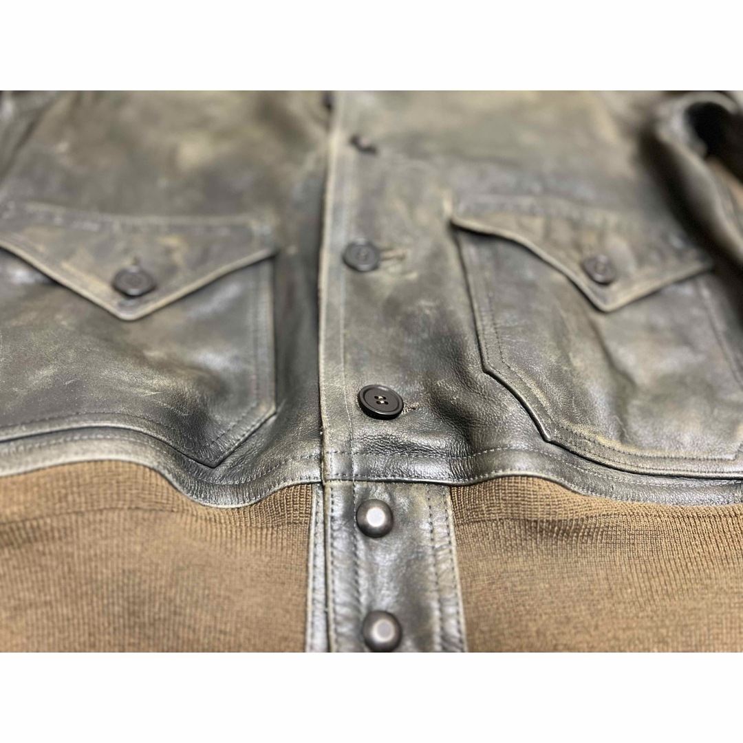 RRL - 【24AW】RRLインディゴ レザー ボンバージャケットサイズ RRL - 【24AW】RRLインディゴ レザー ボンバージャケットサイズ