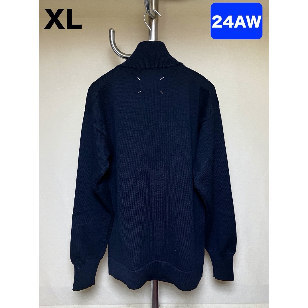 Maison Margiela（旧Maison Martin Margiela） - 新品 XL マルジェラ24aw ウールハイネックニット 紺 ネイビー 17251