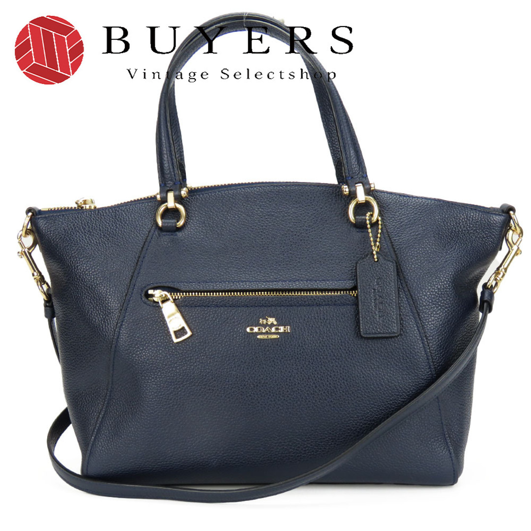 COACH - 【中古】 コーチ ハンドバッグ 58874 レザー ネイビー ゴールド金具 2WAY ショルダー シンプル レディース 女性 COACH