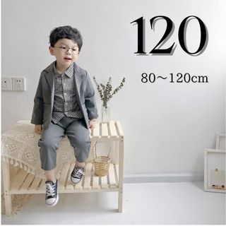 セール価格　男の子　フォーマルスーツ　キッズ　子供　セレモニースーツ　１２０cm(ドレス/フォーマル)