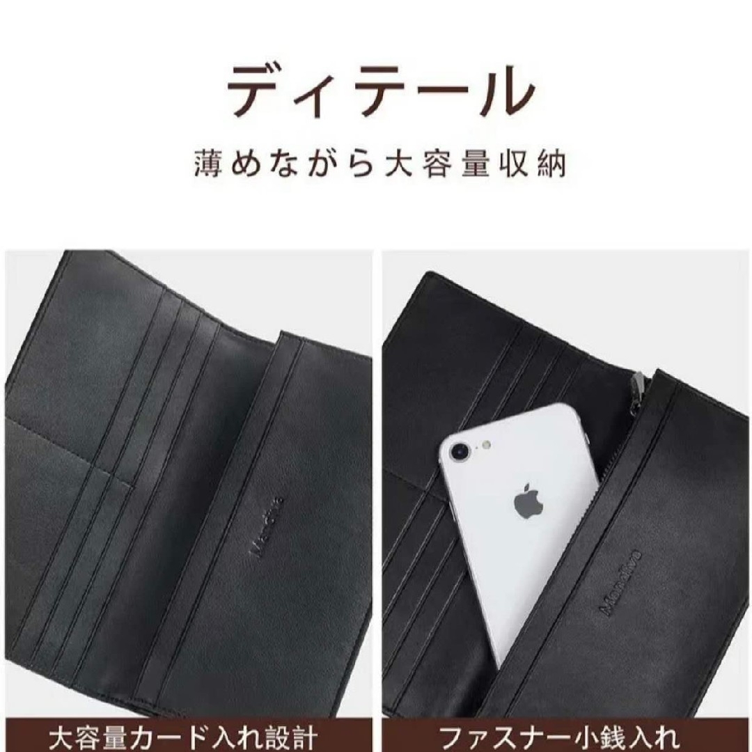 長財布 本革 二つ折り メンズ 大容量収納 メンズのファッション小物(長財布)の商品写真