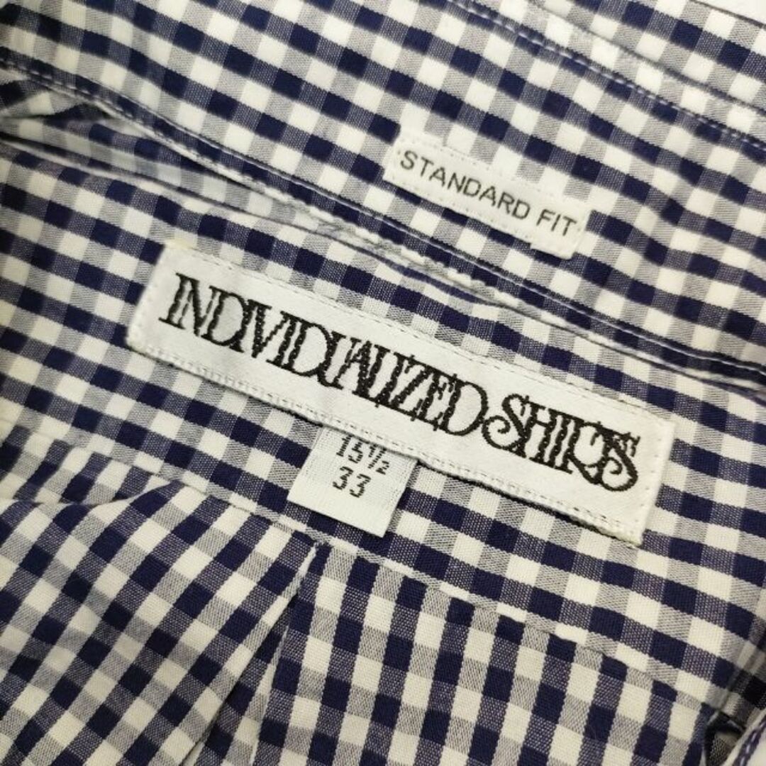 INDIVIDUALIZED SHIRTS - INDIVIDUALIZED SHIRTS BDシャツ アメリカ製 スタンダードフィット チェック 長袖 シャツ ネイビー ホワイト メンズ インディビジュアライズドシャツ【中古】5-0118M∞の通販 by ブランド古着の専門店gee,jee| インディビジュアライズドシャツなら INDIVIDUALIZED SHIRTS - INDIVIDUALIZED SHIRTS BDシャツ アメリカ製 スタンダードフィット チェック 長袖 シャツ ネイビー ホワイト メンズ インディビジュアライズドシャツ【中古】5-0118M∞の通販 by ブランド古着の専門店gee,jee| インディビジュアライズドシャツなら