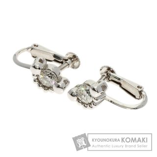 SELECT JEWELRY ダイヤモンド イヤリング K14WG PT900 レディース(イヤリング)