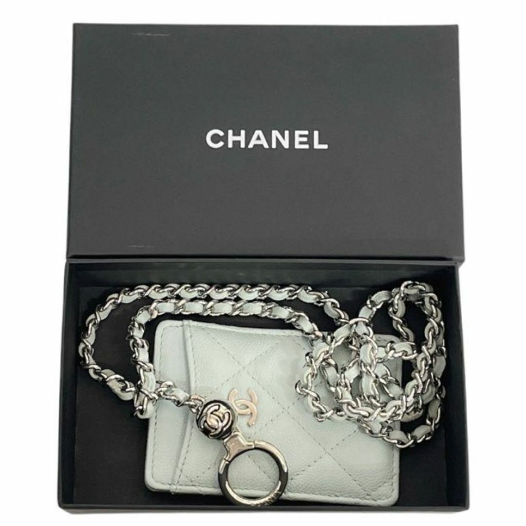CHANEL - シャネル カードケース チェーン付 ロングストラップ付 CHANEL - シャネル カードケース チェーン付 ロングストラップ付