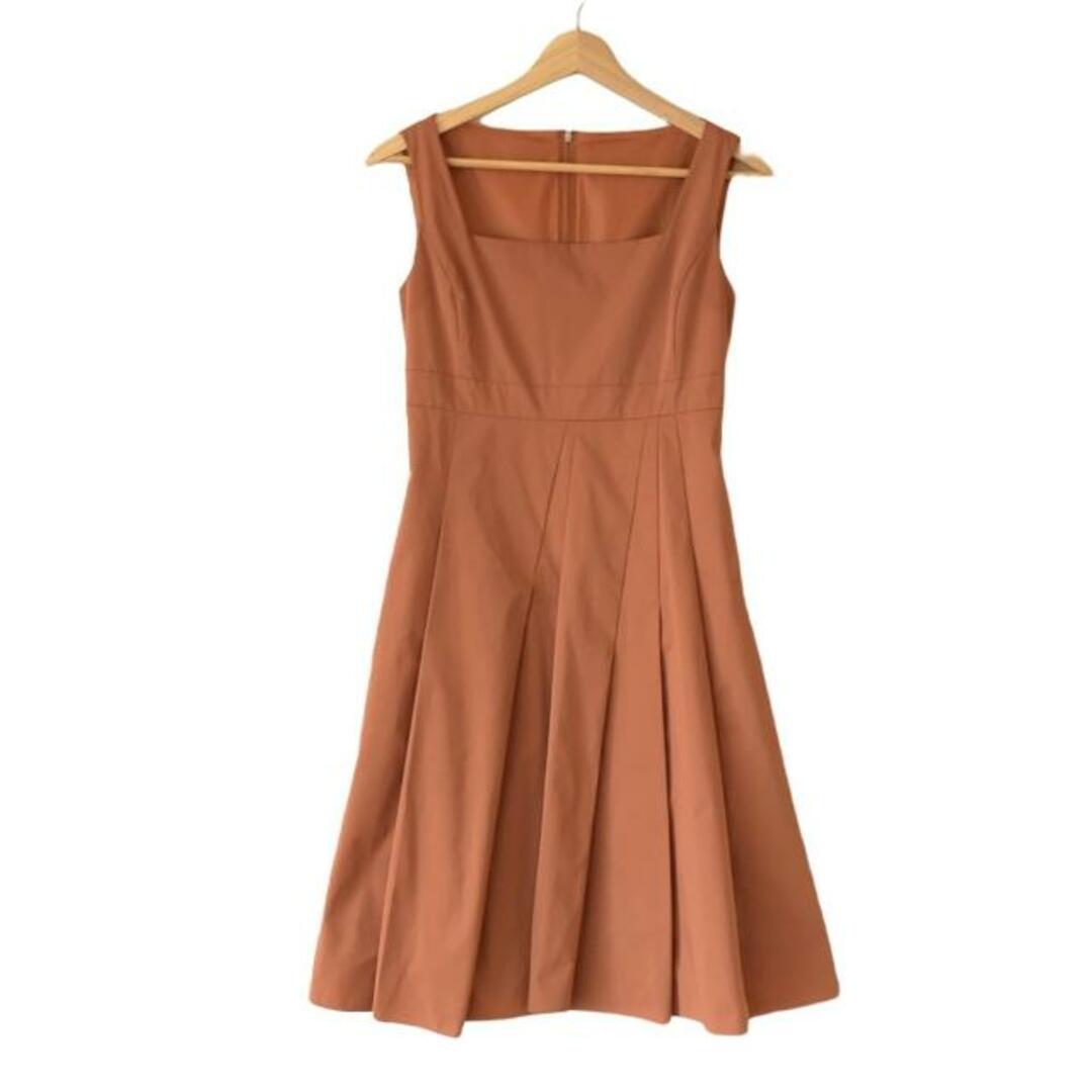 【美品】38 FOXEY NEW YORKノースリーブワンピース ブラウン FOXEY NEW YORK(フォクシーニューヨーク) ワンピース サイズ38 M