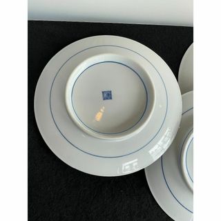 大皿 中皿 八寸 七寸 平皿 和食 皿 2客 高台 小菊文 京都 料亭 22cm(食器)