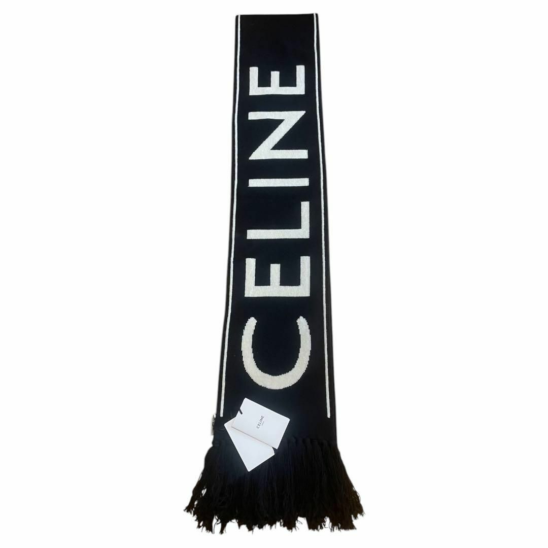 CELINE - 新品未使用!!CELINE ロゴ マフラー ブラック CELINE - 新品未使用!!CELINE ロゴ マフラー ブラック