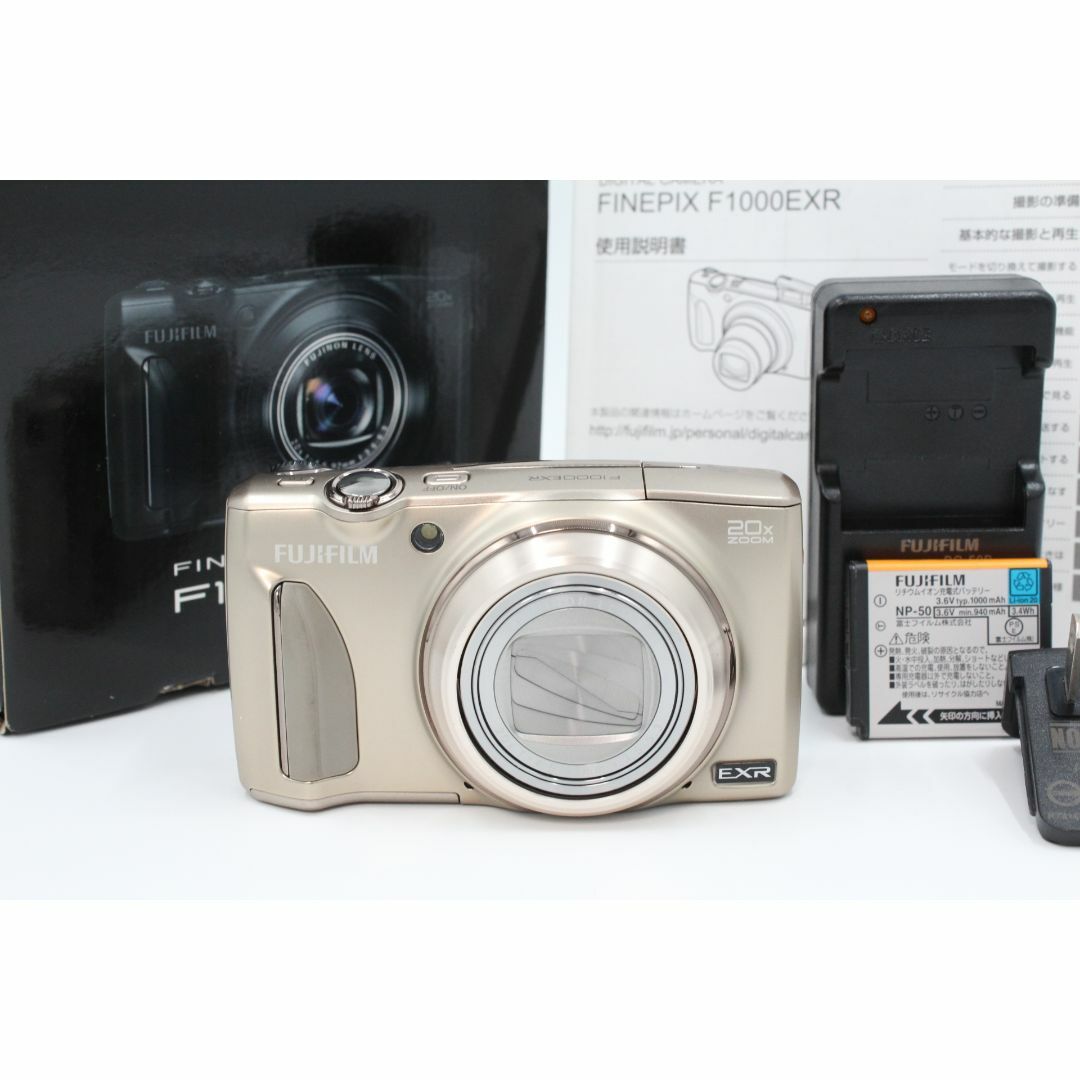 富士フイルム - ＜＜化粧箱付き！！＞＞【美品】FUJIFILM 富士フイルム コンパクトデジタルカメラ F1000EXR ゴールド FX-F1000EXR #LE2024989