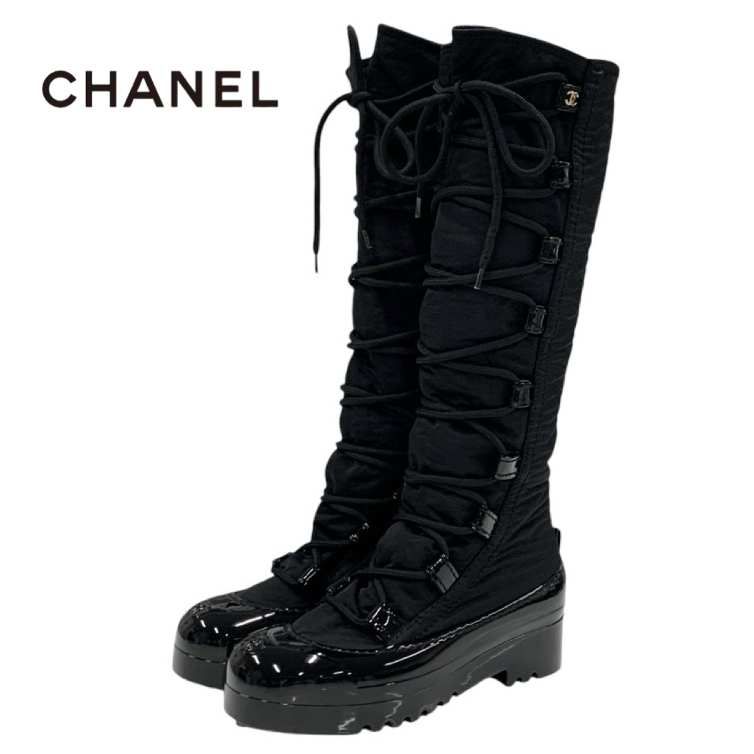 シャネル CHANEL ブーツ ロングブーツ 靴 シューズ ナイロン シャネル CHANEL ブーツ ロングブーツ 靴 シューズ ナイロン