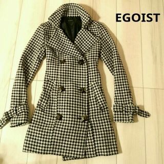 エゴイスト(EGOIST)のレディースお値下げ♡半額以下【美品】EGOIST♡千鳥柄のコート  エゴイスト(トレンチコート)