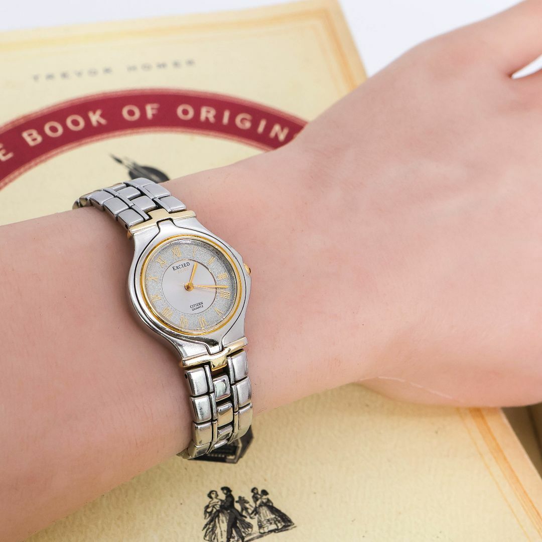 稼働 CITIZEN EXCEED 腕時計 ユーロス シルバー エレガント813 稼働 CITIZEN EXCEED 腕時計 ユーロス シルバー エレガント813