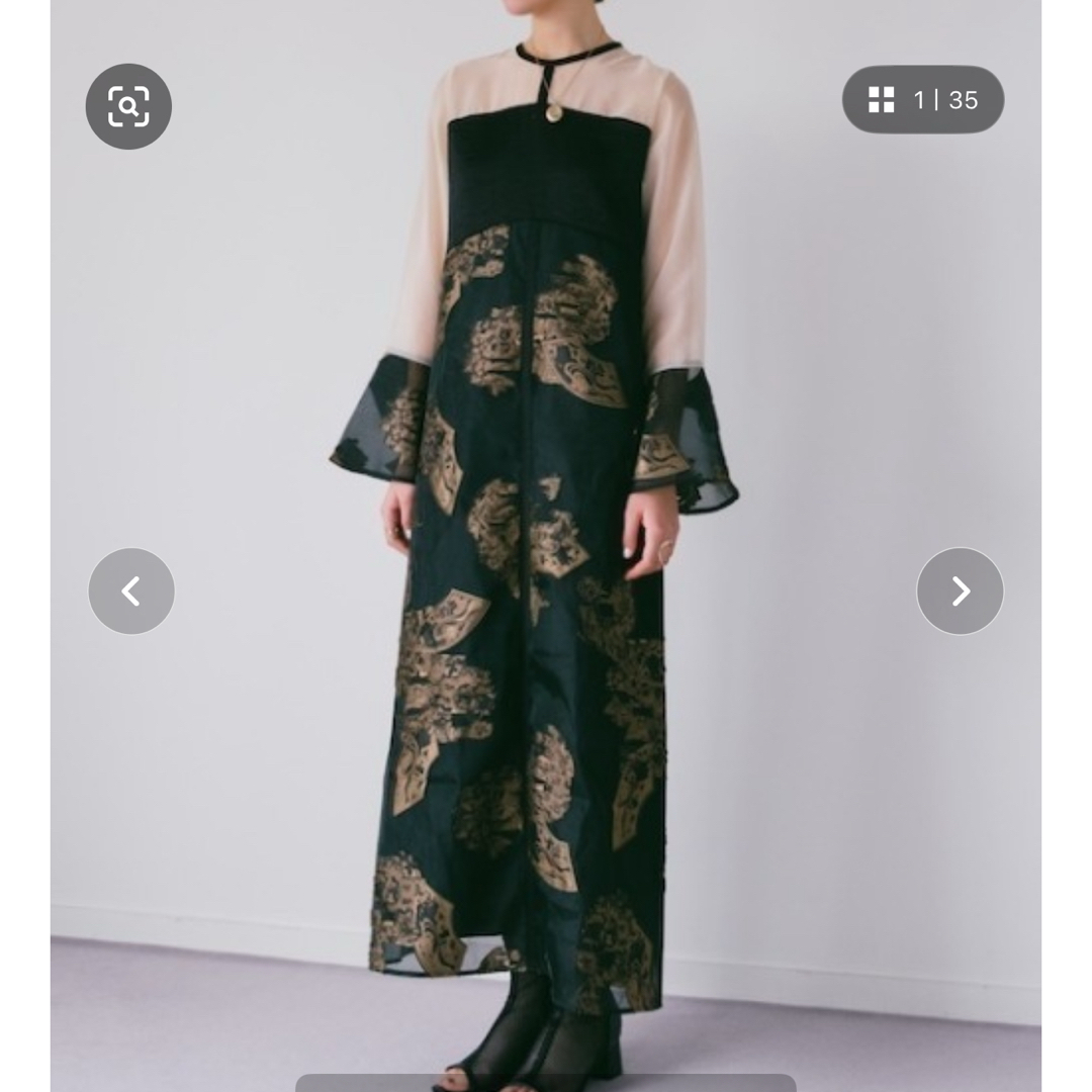 sahara Bi-Color Sheer Jacquard Dress sahara Bi-Color Sheer Jacquard Dress