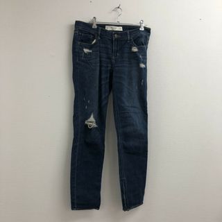 【Abercrombie＆Fitch】アバクロンビー＆フィッチ　青系　28　デニムパンツ　カジュアル　ダメージデザイン(デニム/ジーンズ)
