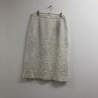 タイトスカート　白系　13号　ボトムス　無地　シンプル　ハイウエスト　美品(その他)