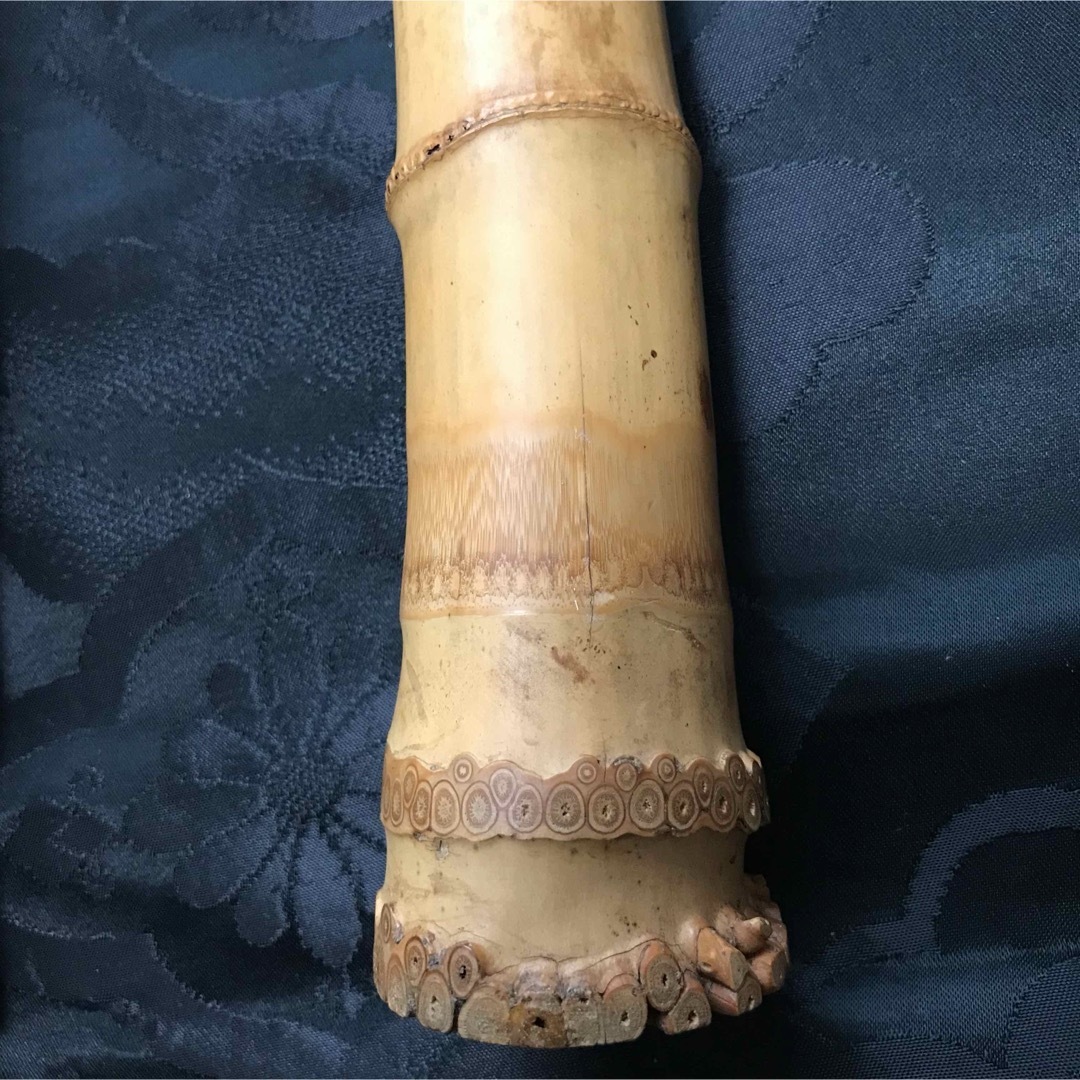 尺八 琴古流 在銘 中継ぎ緩み無し 一尺八寸管 籐巻 銀三線 【音 尺八 琴古流 在銘 中継ぎ緩み無し 一尺八寸管 籐巻 銀三線 【音