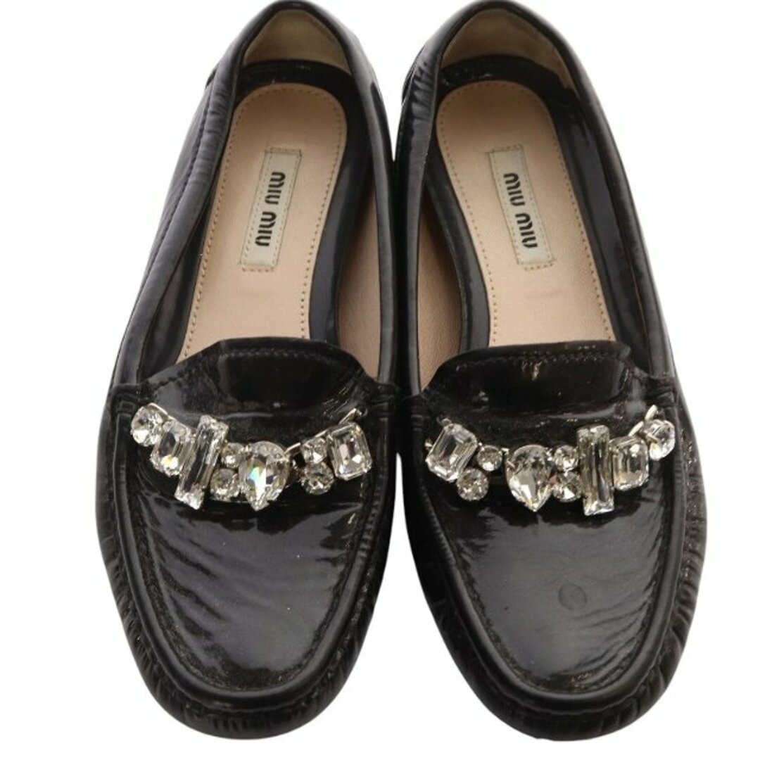 MIU MIU - ミュウミュウ ビジュー フラットローファー 34.5 21.5 MIU MIU - ミュウミュウ ビジュー フラットローファー 34.5 21.5
