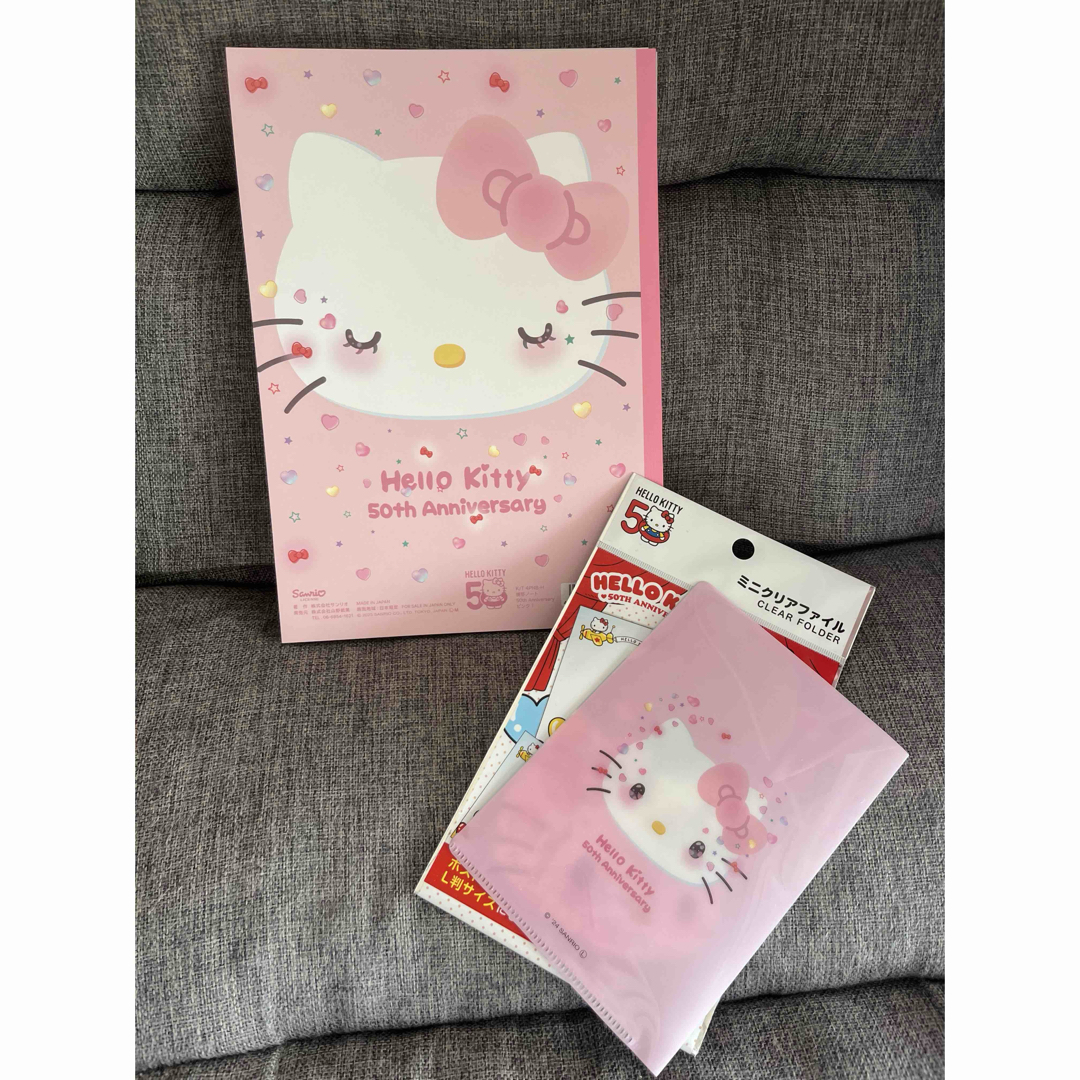サンリオ(サンリオ)のハローキティ　50周年 ノート　アニバーサリー　クリアファイル　シークレット エンタメ/ホビーのおもちゃ/ぬいぐるみ(キャラクターグッズ)の商品写真