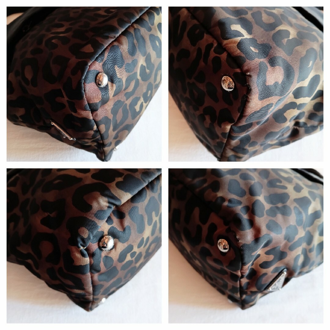 PRADA - 美品 プラダ レオパード ナイロン 2way ショルダー PRADA - 美品 プラダ レオパード ナイロン 2way ショルダー