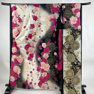 平和屋着物□訪問着 絞り 刺繍 草花文 暈し染め 金彩 正絹 逸品 平和屋着物□訪問着 絞り 刺繍 草花文 暈し染め 金彩 正絹 逸品