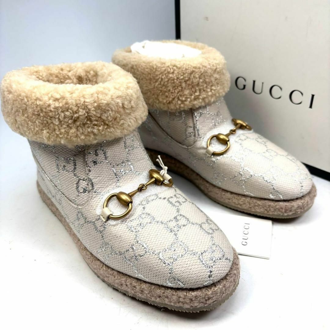 GUCCI - 【未使用品】GUCCI グッチ ムートンブーツ ホースビット GUCCI - 【未使用品】GUCCI グッチ ムートンブーツ ホースビット