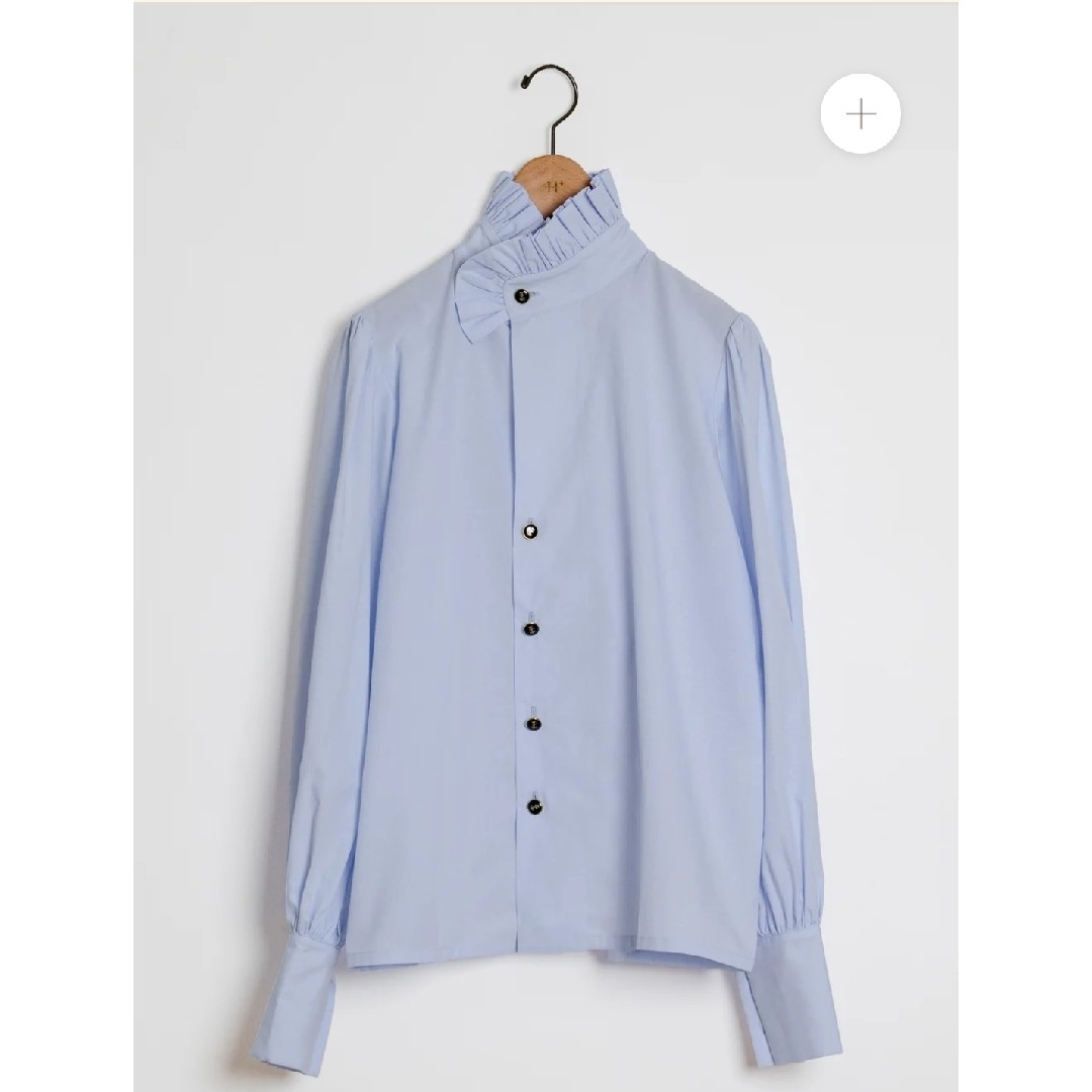 60%OFF!! 今期 新品 レプレリー ドゥ パリ フリルネックシャツ 60%OFF!! 今期 新品 レプレリー ドゥ パリ フリルネックシャツ