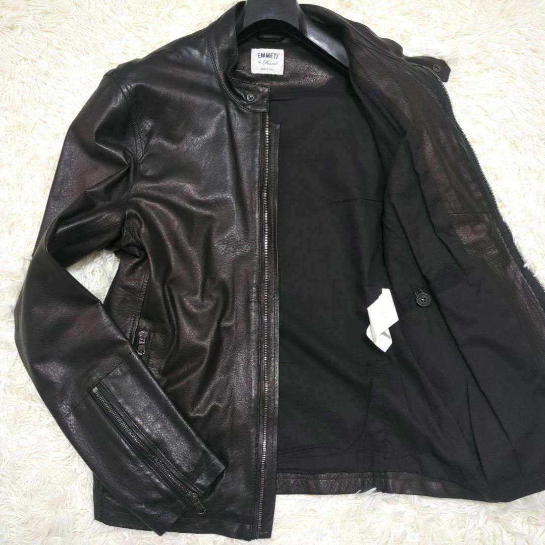 ✨極美品✨ エンメティ レザー シングルライダースジャケット ✨極美品✨ エンメティ レザー シングルライダースジャケット