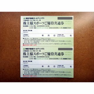 東急不動産株主様スポーツご優待共通券２枚セット☆株主優待★スキー、ゴルフ他(スキー場)