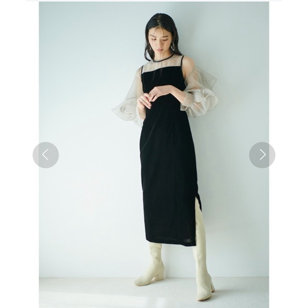 FRAY I.D フリルボロロコンビドレス お呼ばれドレス 結婚式 FRAY I.D フリルボロロコンビドレス お呼ばれドレス 結婚式