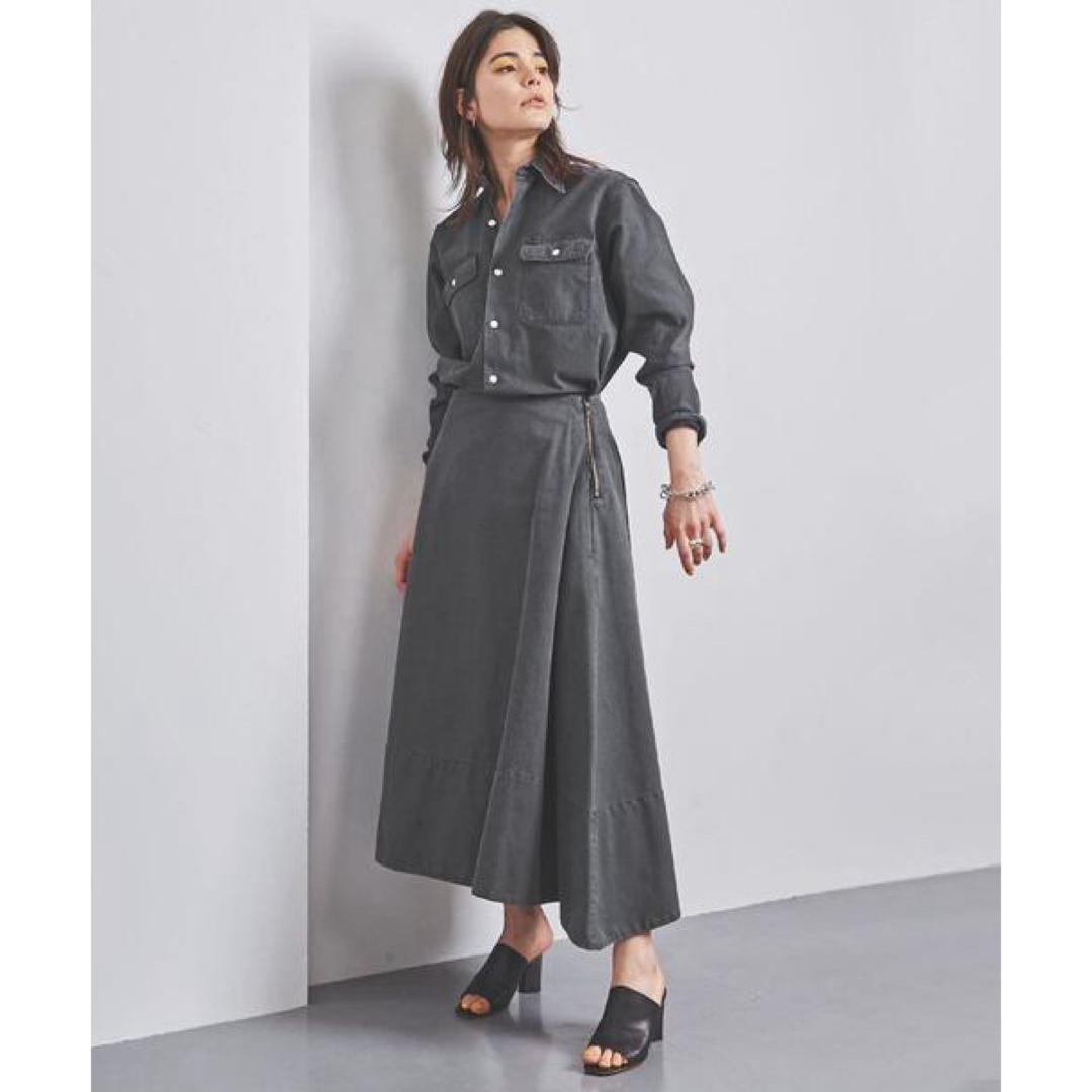 MADISON BLUE バックサテンマキシフレアスカート 01(S) ブラック MADISON BLUE バックサテンマキシフレアスカート 01(S) ブラック